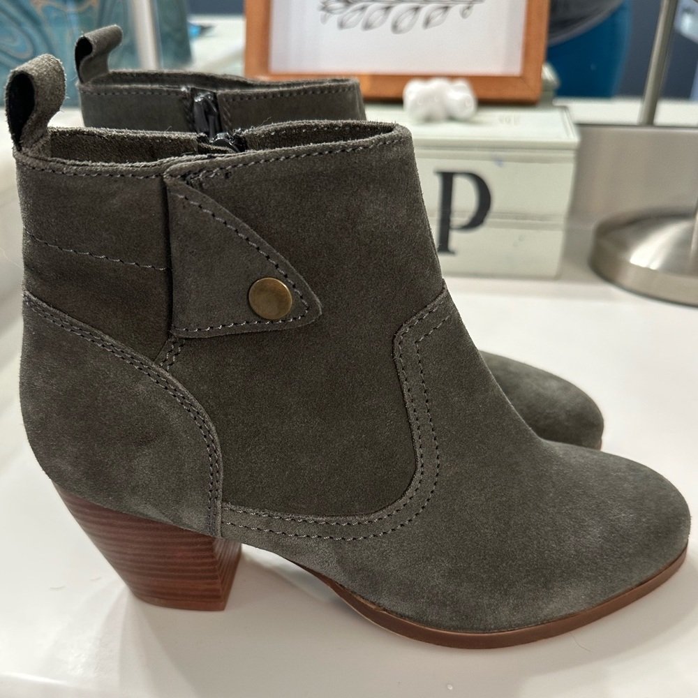 Diba gray leather boots from Stitch Fix